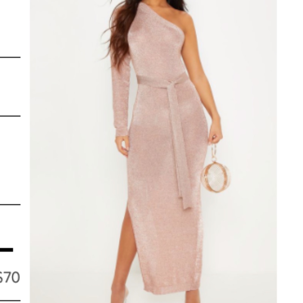 rose Gold one shoulder